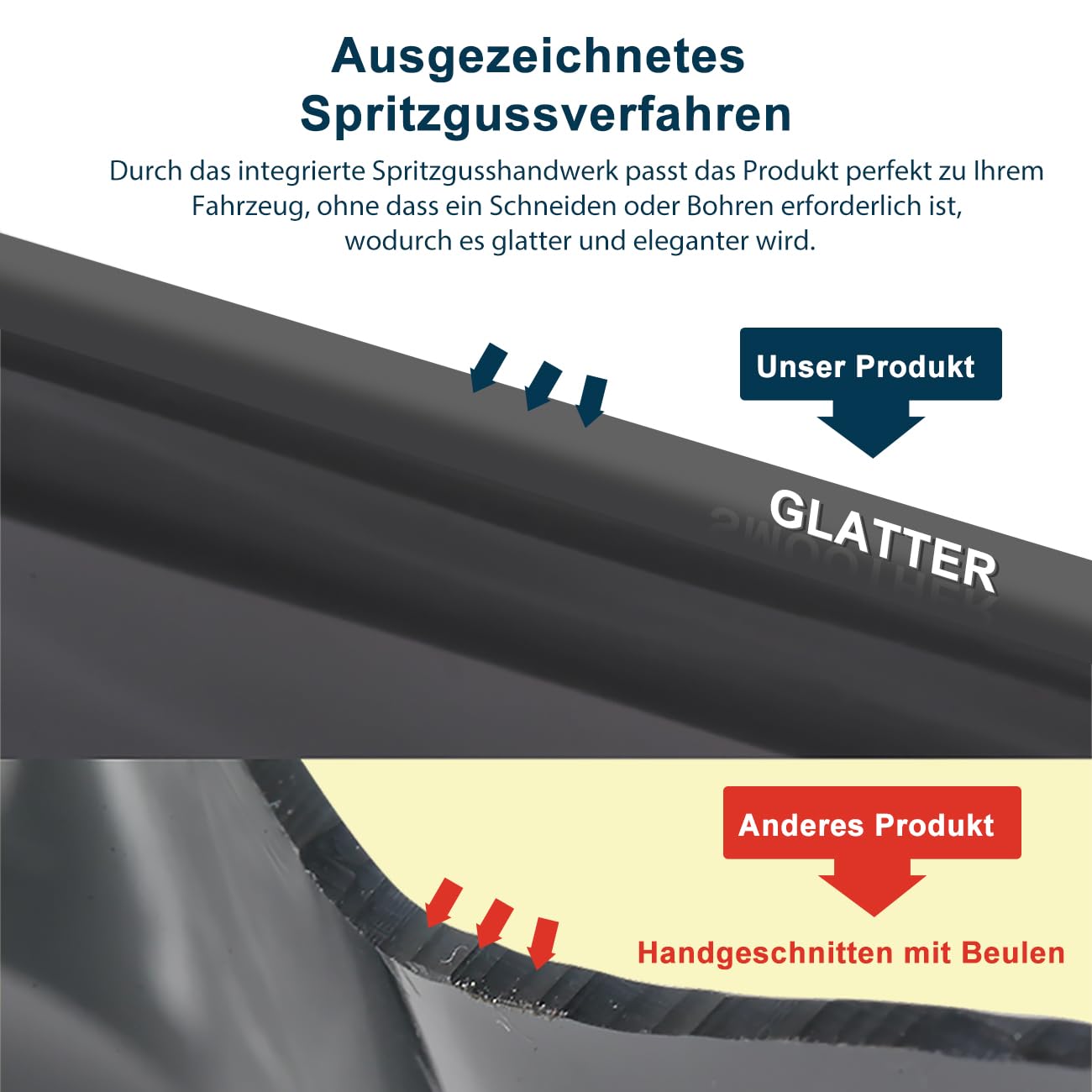 Windabweiser Regenabweiser kompatibel mit VW Golf 5 mk5 2004-2009 5-Türen, Selbstklebend Tape-On Autofenster Regenschutz Regenabweiser Deflektoren, 4-TLG Set, Rauchgrau, Vorne,Aerodynamisch