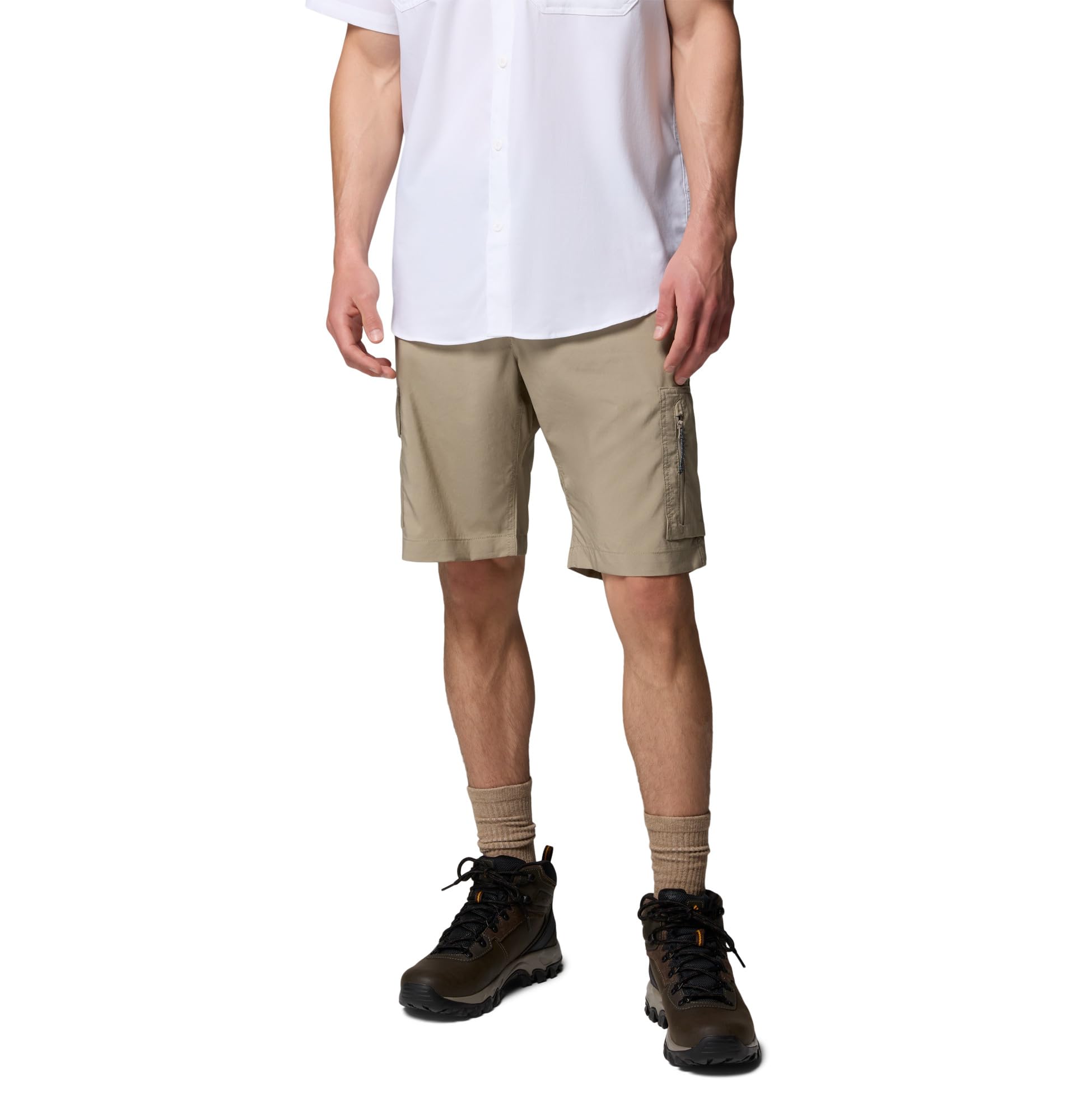 Columbia Men's Silver Ridge Utility Cargo Short, Cargo Hiking Shorts, Tusk, 28 Waist x 8 Length