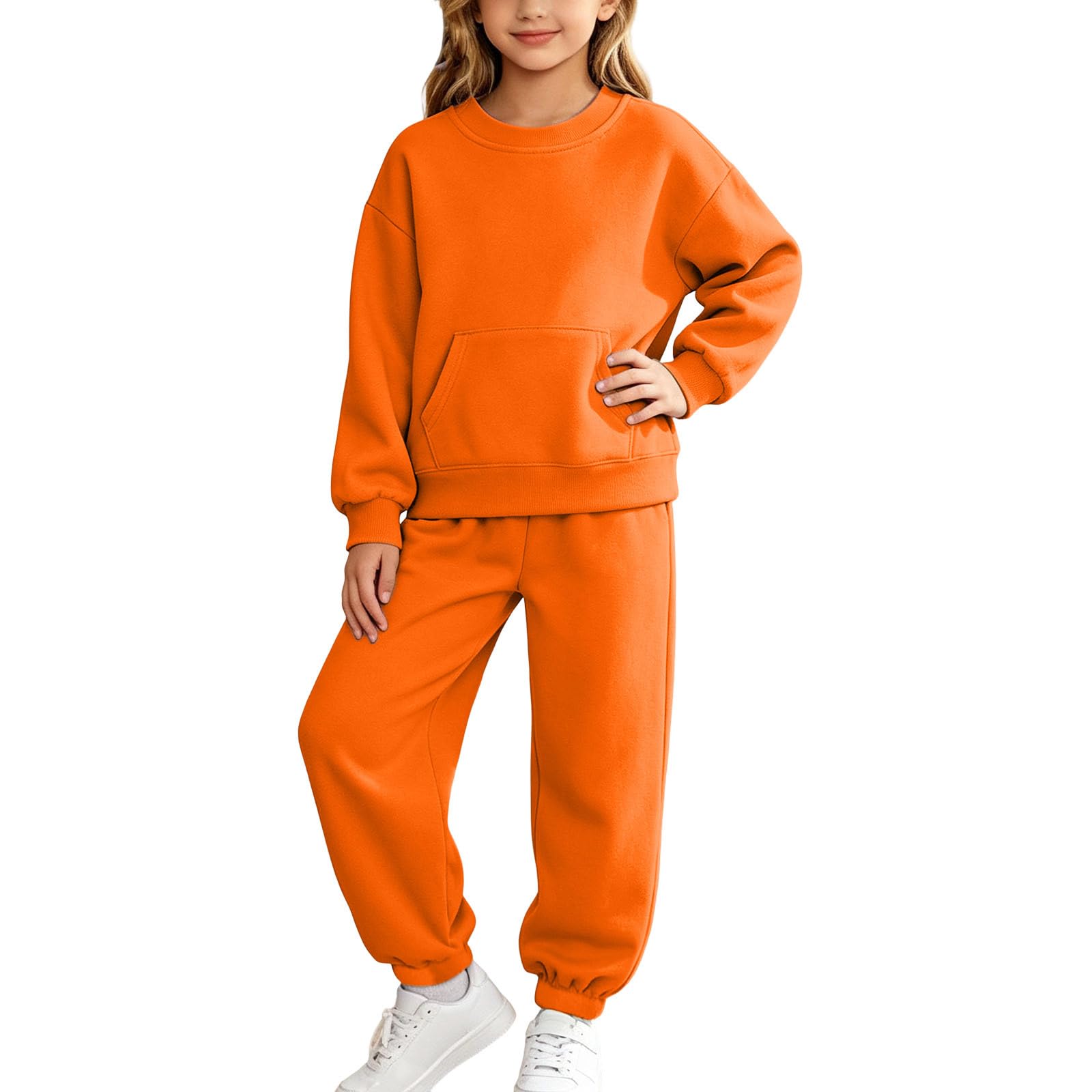 Conjunto Deportivo Niña Niño,Chandal Infantil de Sudadera y Pantalón Jogger | Ropa Deportiva 2 Piezas Suave y Cómodo para Otoño e Invierno Chándal Casual de Manga Larga con Bolsillos 4-15 años