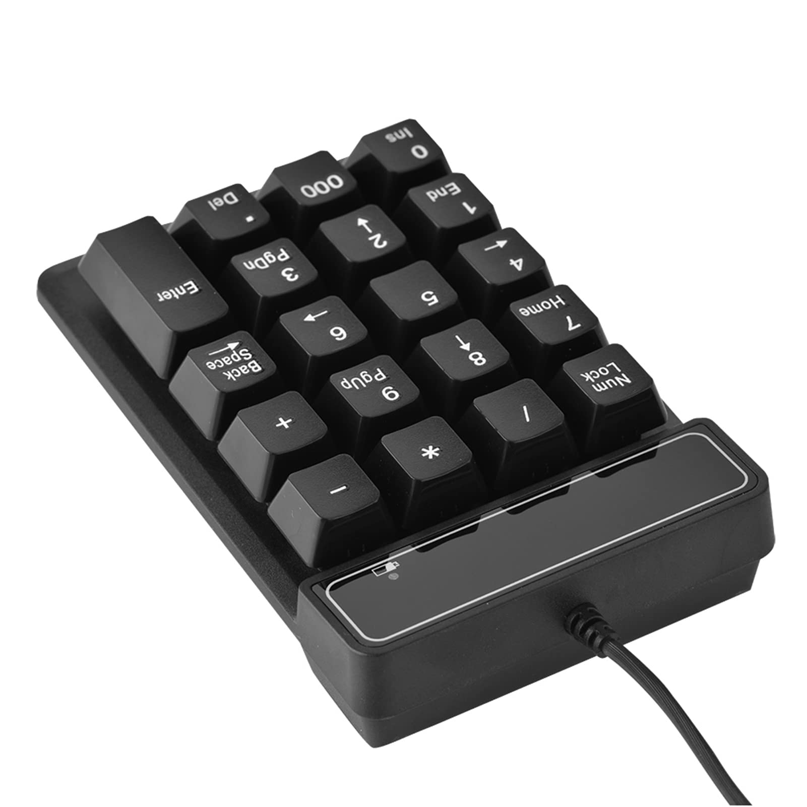 Azusumi 1.5M / 5FT USB Wired 19 Keys Numeric Keypad Number Pad for Windows Laptop Desktop PC