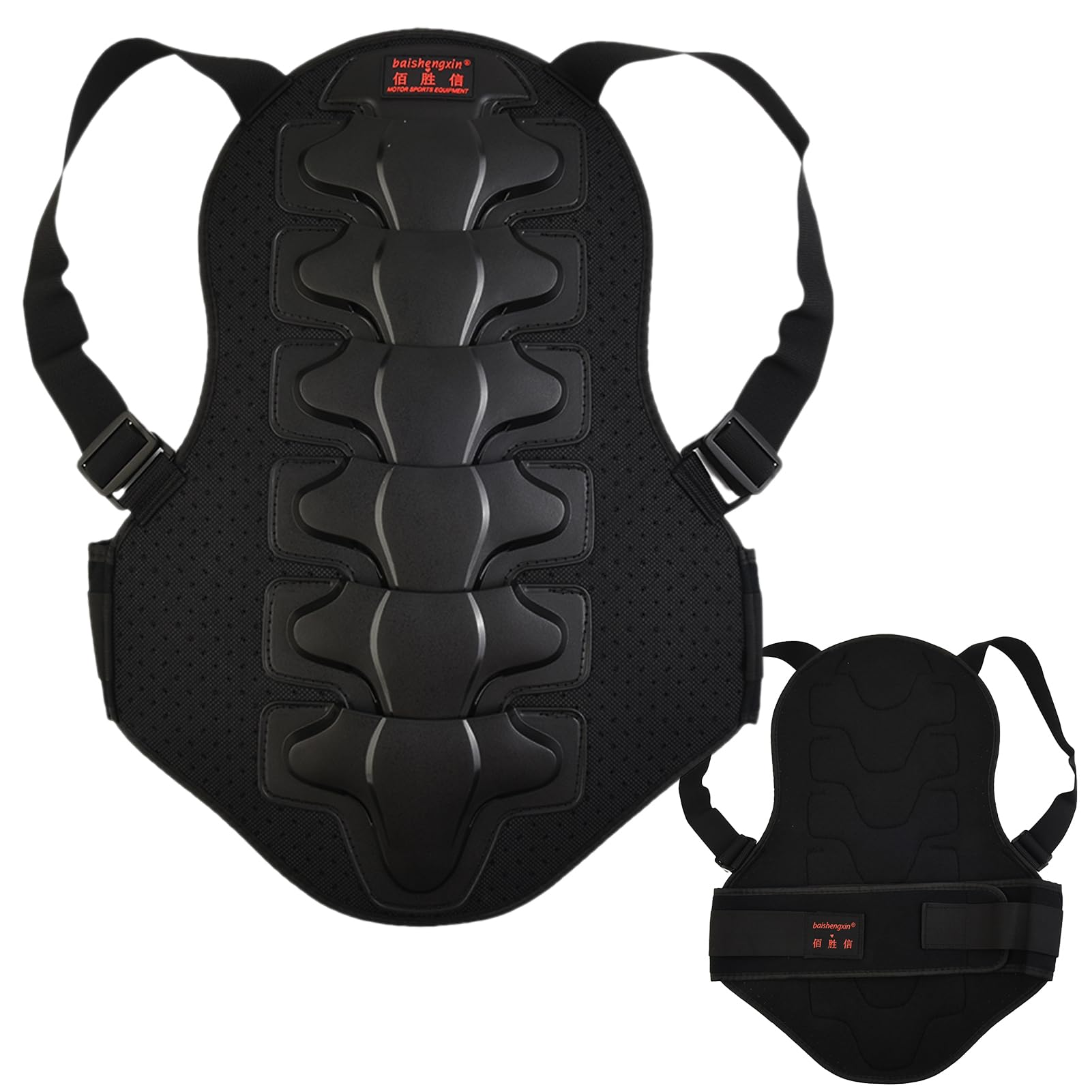Protector de espalda de motocicleta para deportes de conducción con diseño antigolpes y protección de cintura ajustable