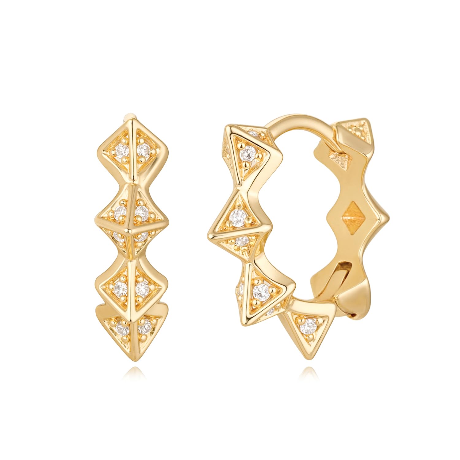 MYEARS Women Earrings Gold Huggie Hoop 14K Small Simple Hypoallergenic Everyday Jewelry