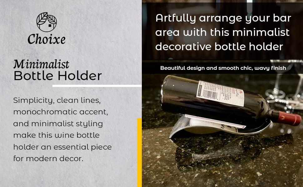 Choixe Minimalist Bottle Holder. Handcrafted, Stylish, Made of Recycled Aluminum.