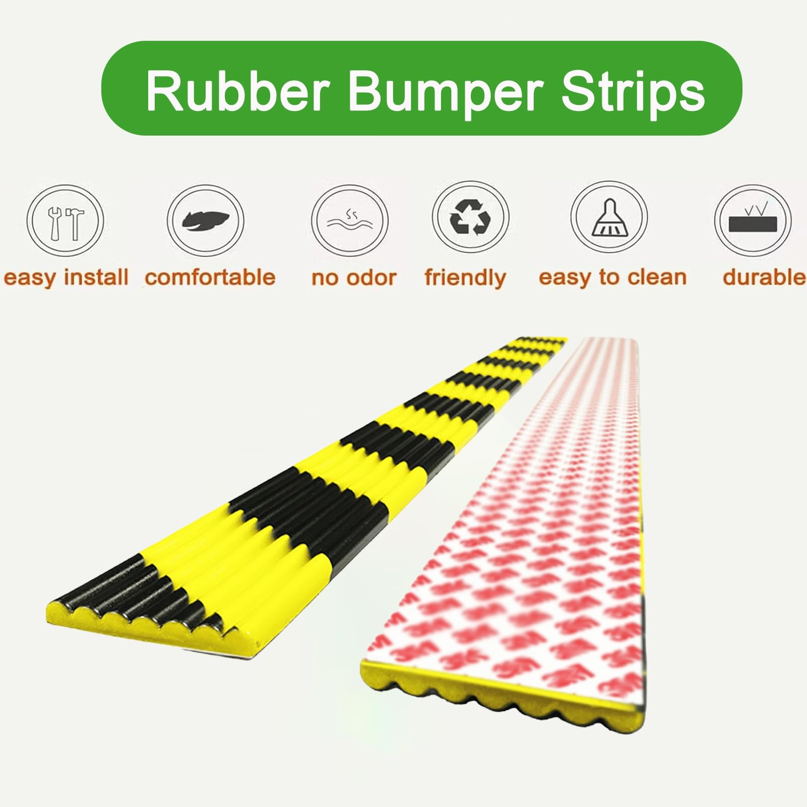 Protector de borde de espuma de alta visibilidad de 39 pulgadas, protectores de pared de garaje en forma de W con rayas amarillas y negras, parachoques de seguridad de esquina industriales