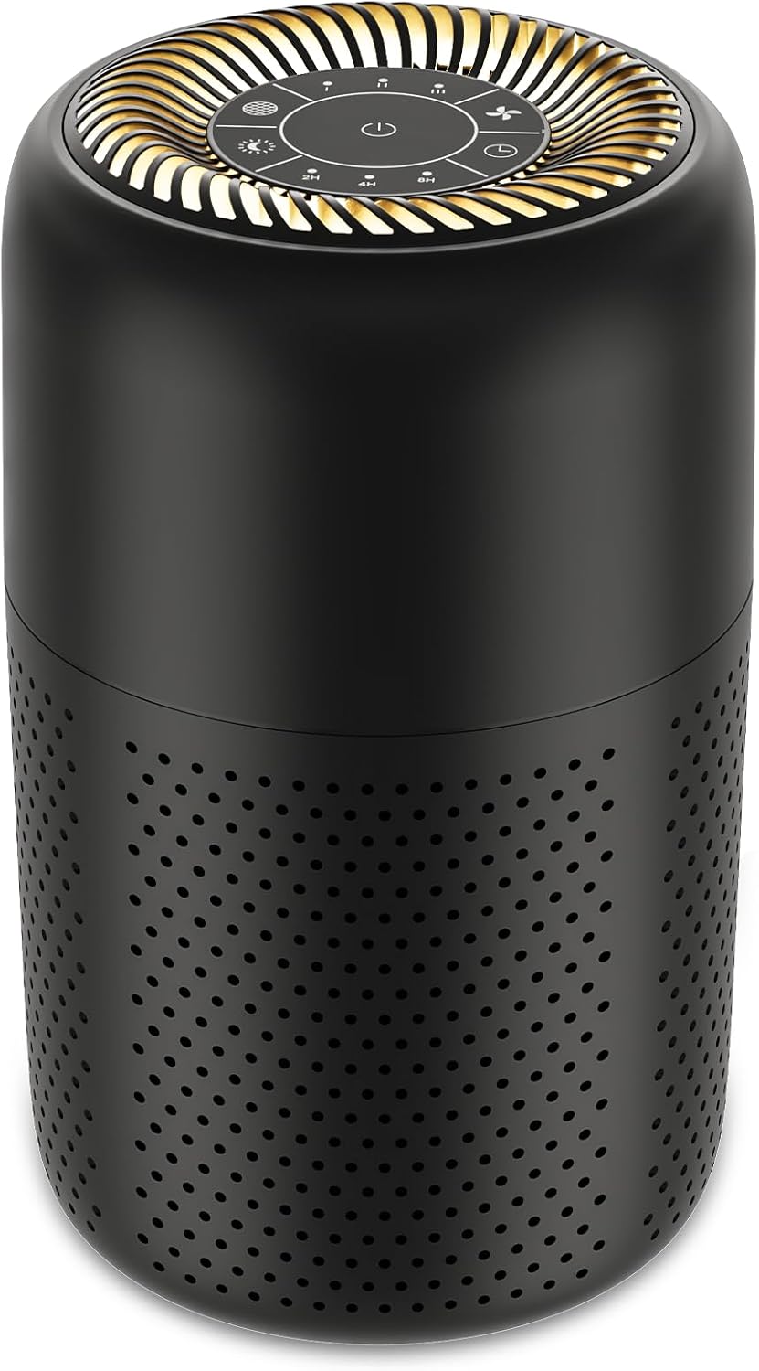 Small Air Purifiers for Bedroom Home Dorm Up to 600 sqft,20 dB Quiet Desktop Air Purifier With Night