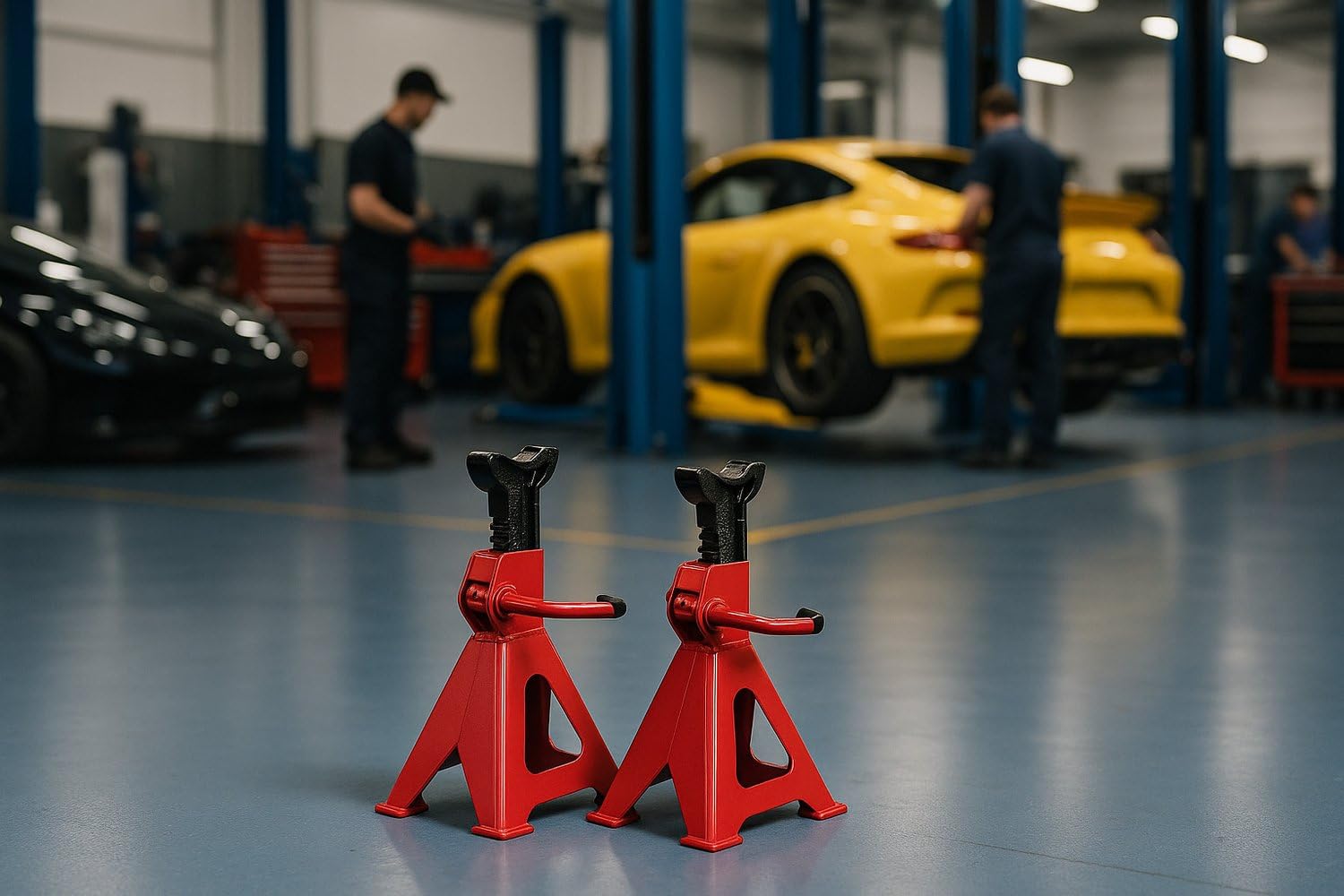 Start Coppia Di Cavalletti Da Officina 2 Tonnellate Per Manutenzione Auto – Supporti Robusti E Affidabili Per Sollevamento Veicoli