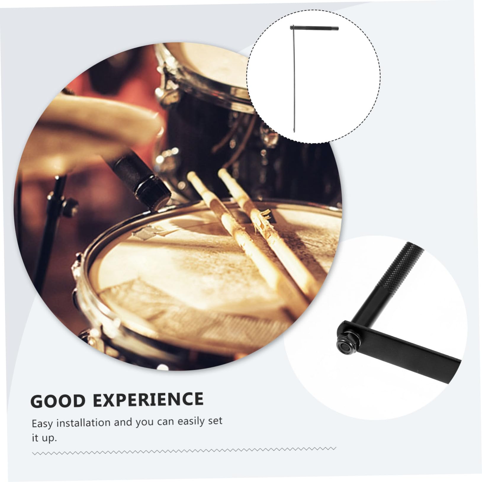 Levemolo Drum Kit Cowbell Holder Drum Cowbell Clamp Bracket Easy Install Extension Clip for Drums