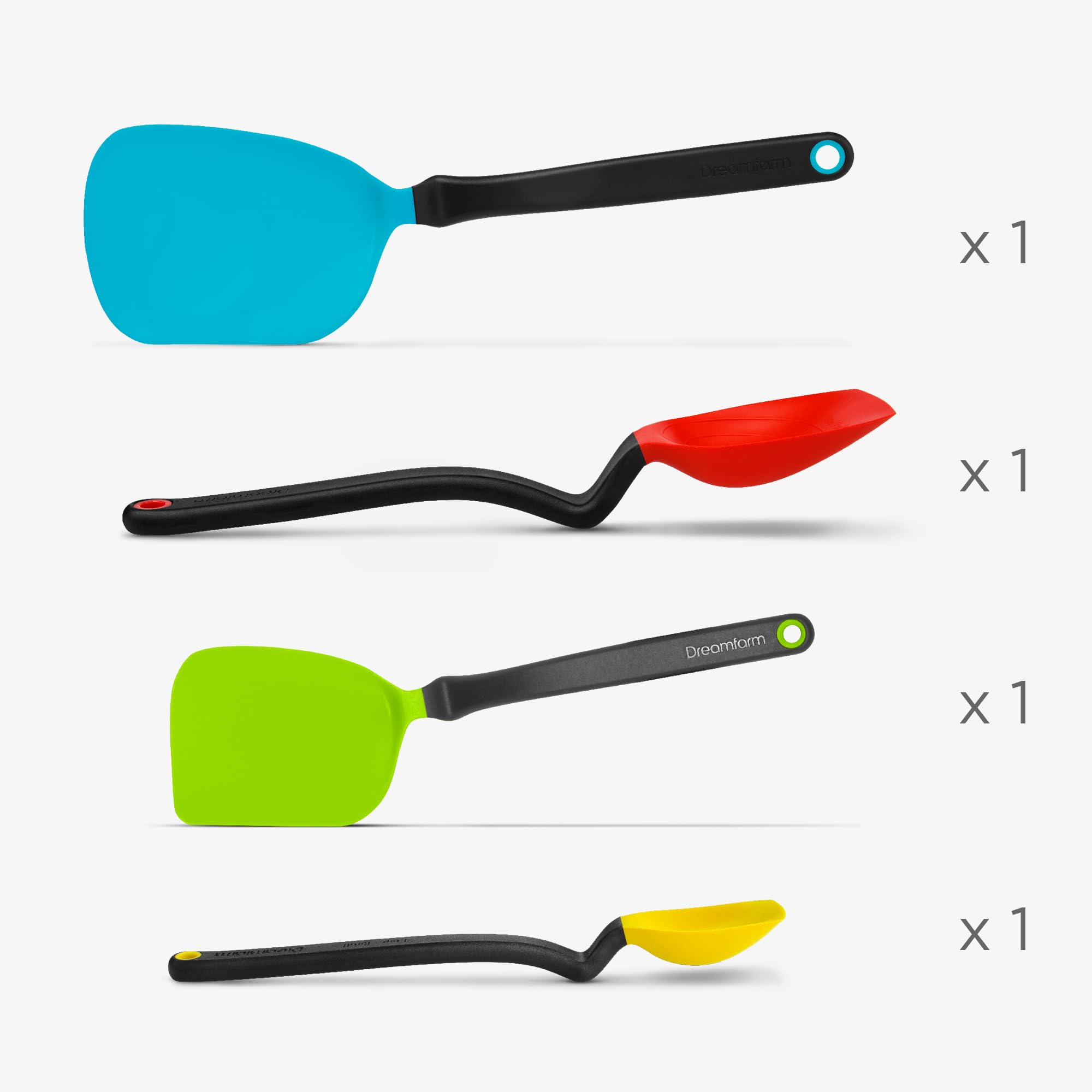 Dreamfarm Kitchen Utensil Set - 4 Piece Silicone & Nylon -4 Dreamfarm Kitchen Utensil Set - 4 Piece Silicone & Nylon -4