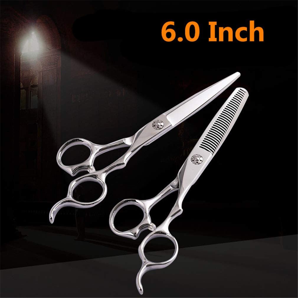 6,0 Zoll Professionelle Friseurscheren-Set, Haarscheren Japanischer Edelstahl Styling-Werkzeug (Gerade Scheren + Zahn Schere) Für Salon, Barbier Oder Home Use