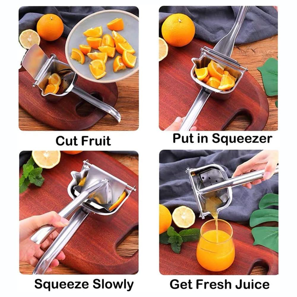 Exprimidor manual, Exprimidor manual de naranjas acero inoxidable auténtico, resistente