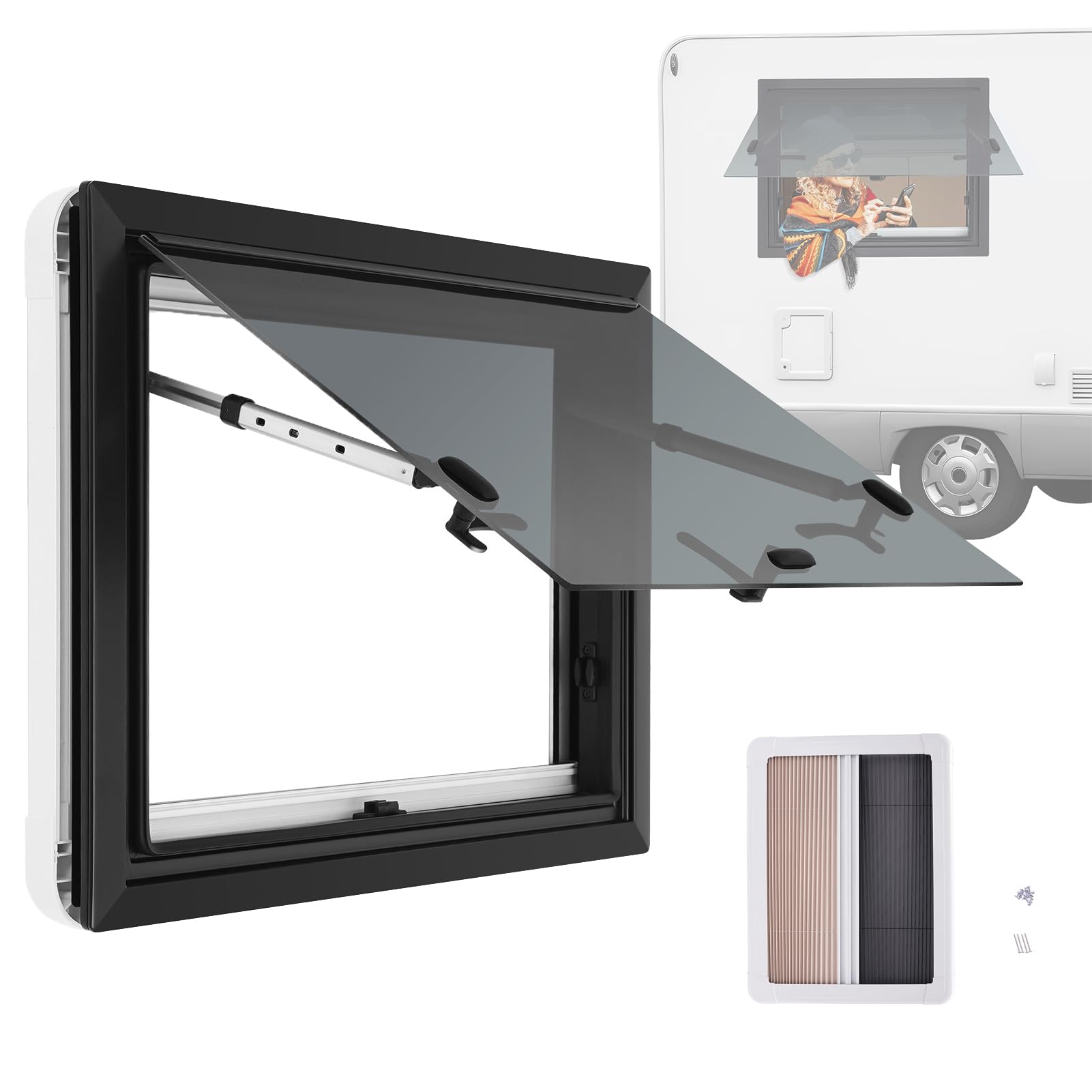 REMIS REMIflair IV 1000 x 450 mm Kombi Plissee Rollo für Alu