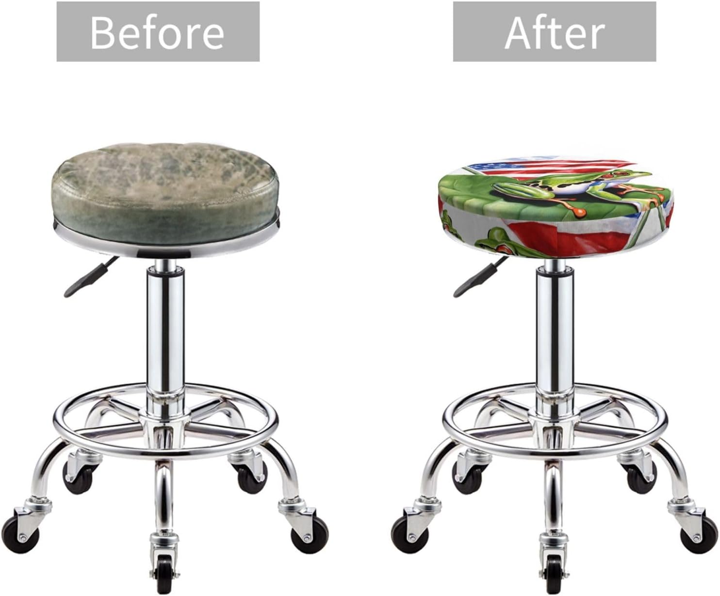 Round Bar Stool Seat Cover for Home Kitchen Dining Chair - 14 inch