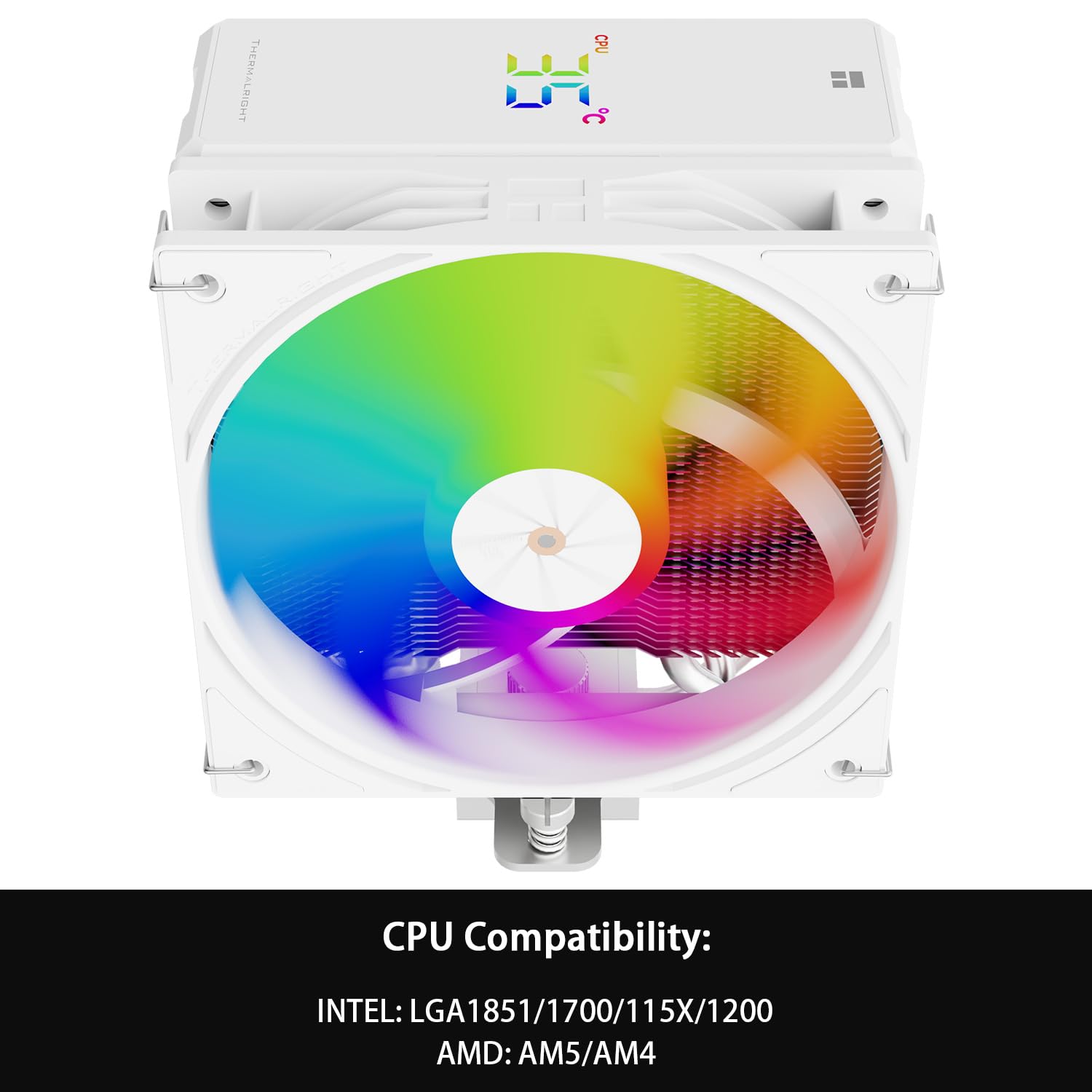 Thermalright Assassin X 120R Digital ARGB - Raffreddatore d'aria per CPU con tubi di calore da 4 x 6 mm, copertura superiore dello schermo digitale, ventola PWM, dissipatore di calore per CPU, 151 mm