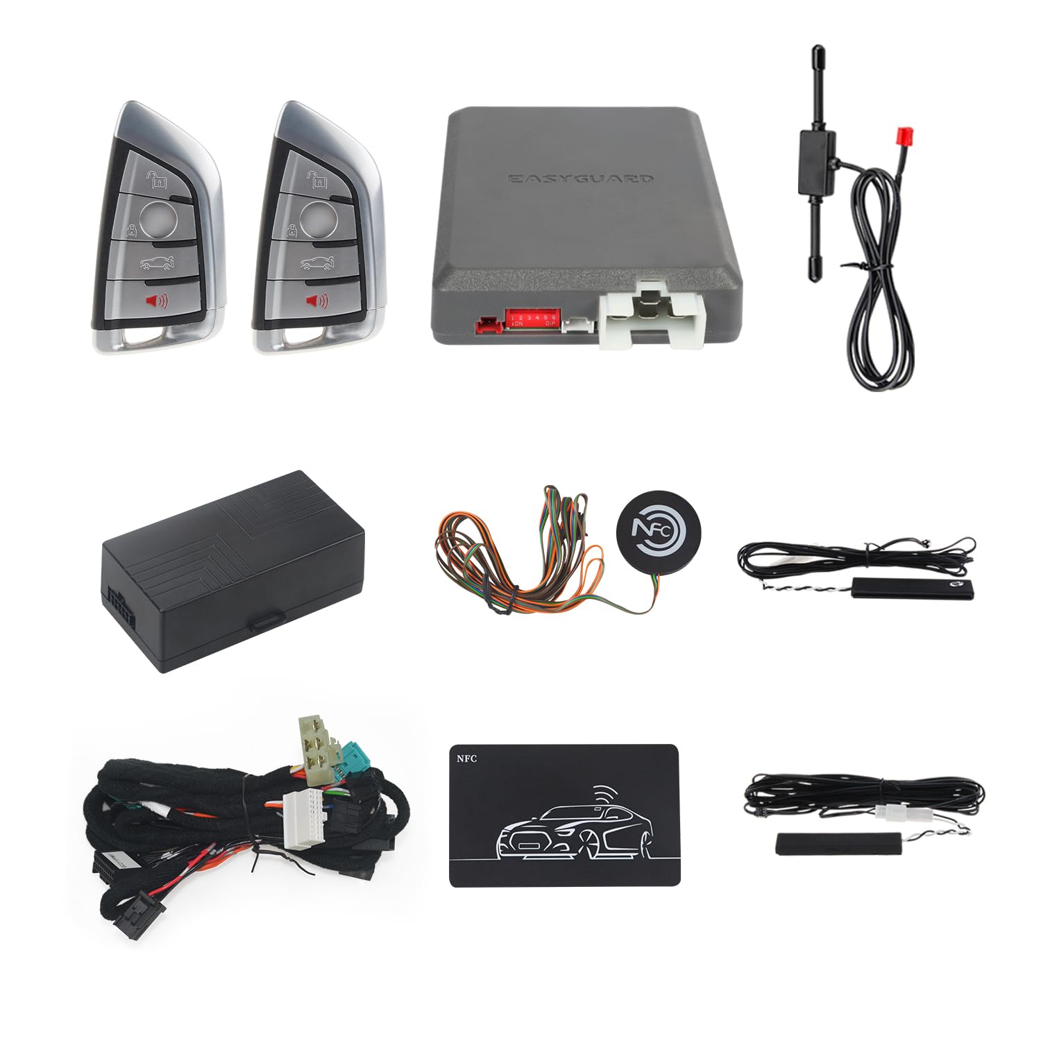 EASYGUARD EC211PP-BM2-NFC-A CAN Bus PKE Passive keyless Entry Remote Starter fit for Push Start BMW F01 F02 F03 F04 F07 F10 F11 F06 F12 F13 F18 X3 F25 X4 F26 with Automatic Transmission