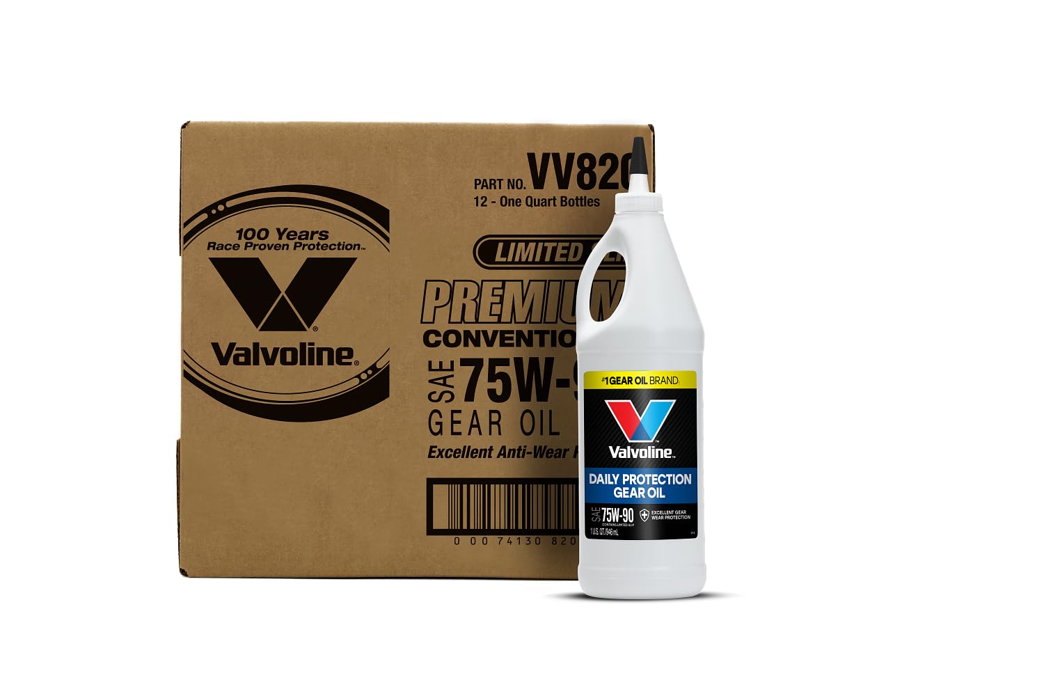 High Performance SAE 75W-90 Gear Oil 1 QT, Case of 12