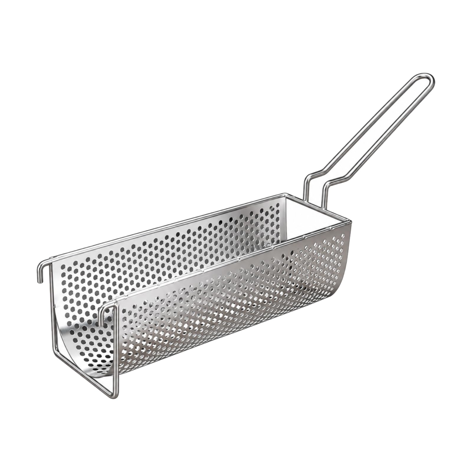 Panier à Frites Longues En Acier Inoxydable Robuste Panier à Friture Poignée Non Toxique Paoire Métallique pr Cuisines Commerciales