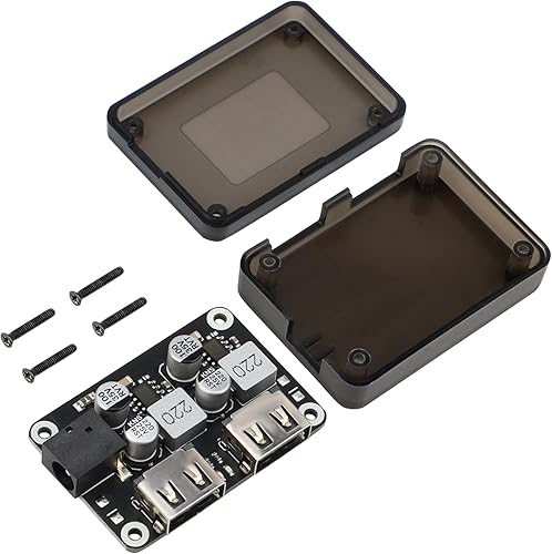 Miniatura 14 de DROK DC a 5V USB Buck Convertidor, Tablero de cargador rápido de puerto USB dual, Adaptador de fuente de alimentación automática, Regulador