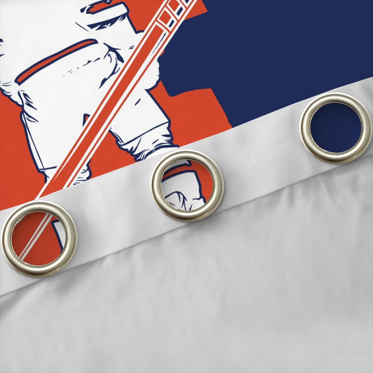 Homemissing Edmonton Vorhänge Eishockey Stadt Fenstervorhang 137x117cm Geschenke für Männer Frauen Junge Lacrosse Blickdichte Vorhänge Eishockey Sport Sportliebhaber Schlafzimmer Dekor