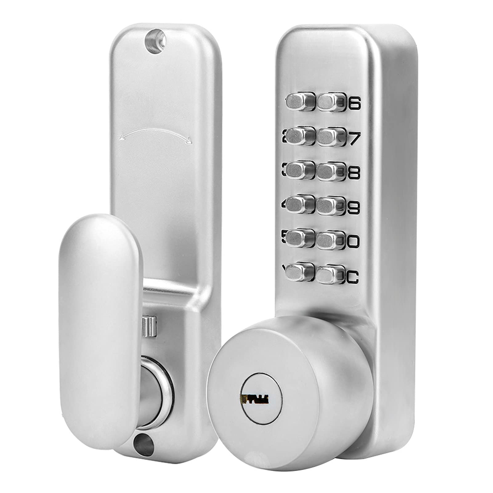 Alomejor Mechanical with Waterproof Keypad | Material de aleación de zinc, diseño sin llave, uso interior y exterior, instalación segura