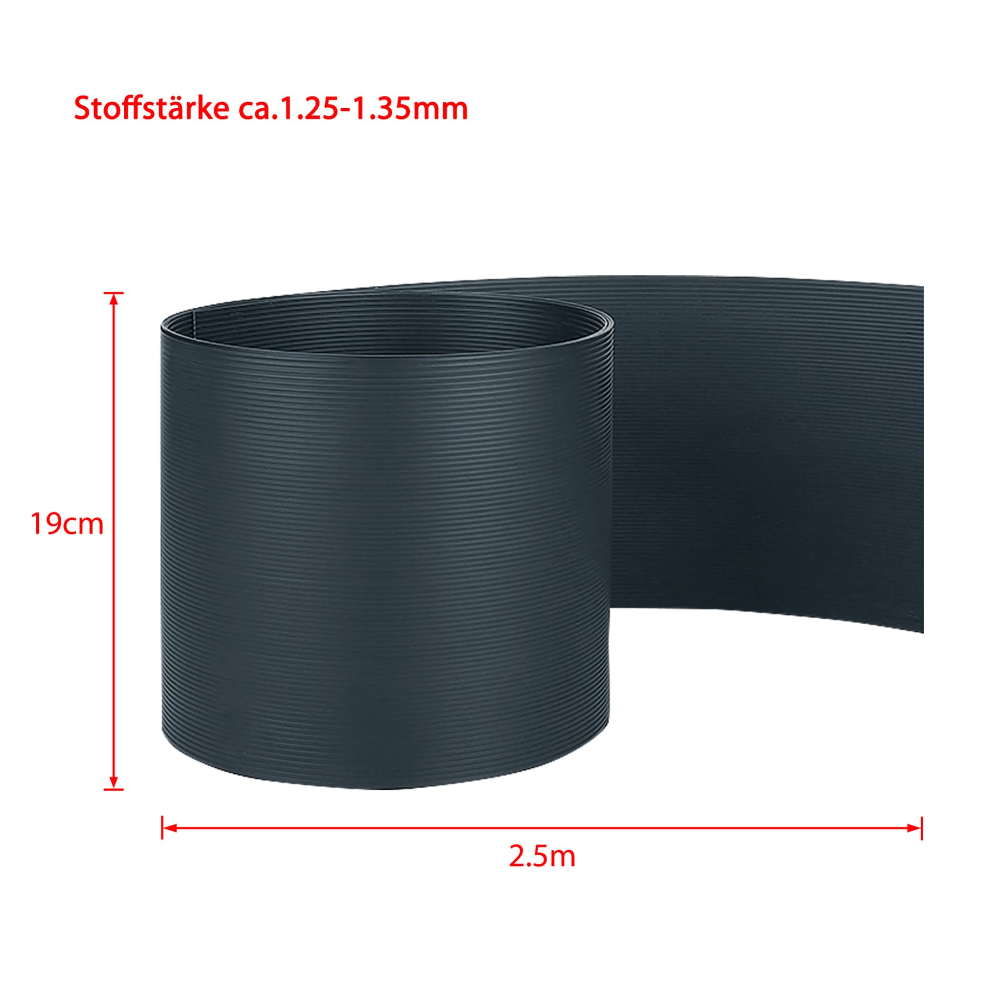 PVC Sichtschutzstreifen für Gartenzaun – 19 x 250 cm – Wetterfest, UV-beständig & formstabil – 30 Stück – Anthrazit – Sicht- und Windschutz für Doppelstabmatten- & Mattenzäune