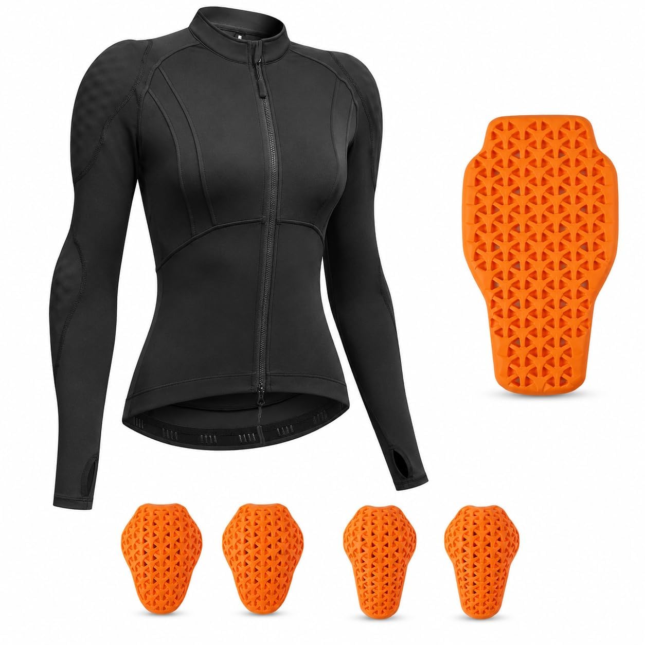 Chaqueta de Motociclista de Malla Transpirable para Mujer, para climas cálidos, con certificación CE, Camisa Protectora con Armadura extraíble Capa Acolchada Ligera para conducción