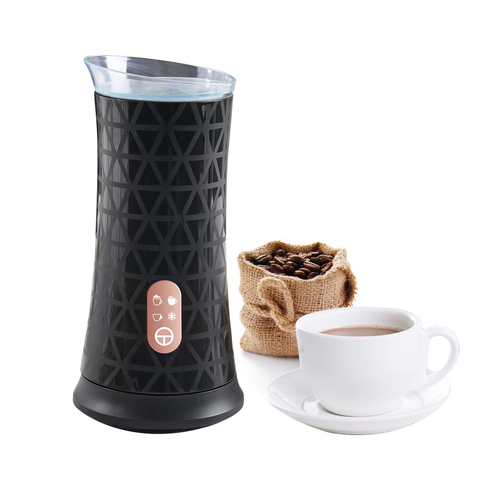 Electric Milk Frother Cooker for Frothing 4-in-1 Milk Steamer with Foam Maker for Coffee/Latte/Cappuccino Large Capacity Foam Maker Milk