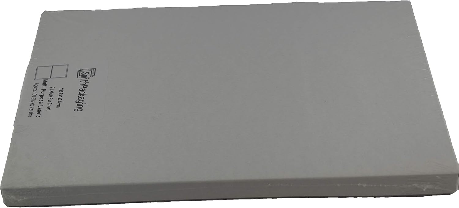 A4 Self Adhesive Address Labels, 2 Labels Per Sheet, 100 Sheets,199.6 x 143.5mm 200 Labels