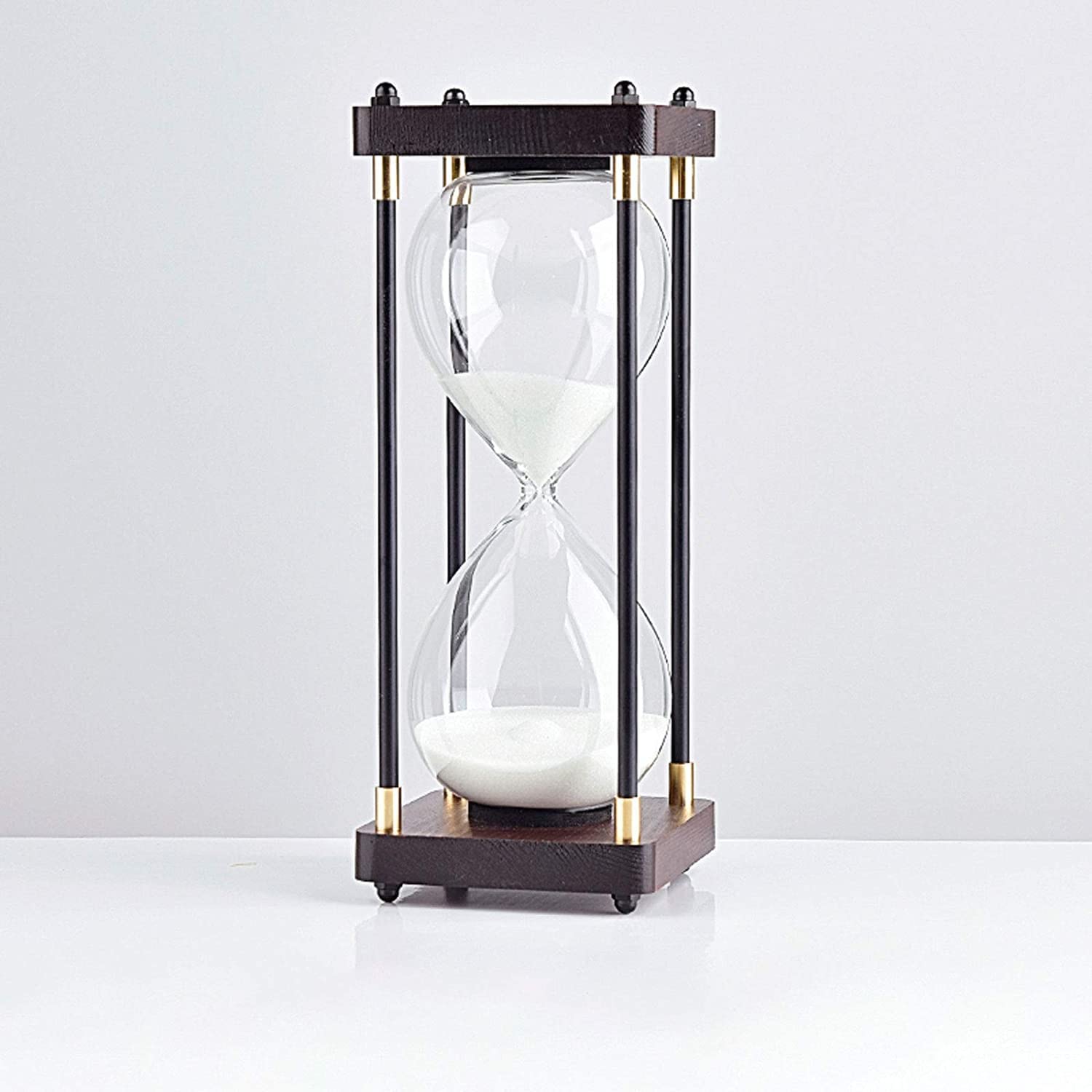 Reloj de arena, Temporizador de arena, Temporizador de reloj de arena de color30/45/60 minutos de vidrio Glass Reloj Craft Crafts Decoración de vidrio for la oficina de estudio en el hogar Regalo crea