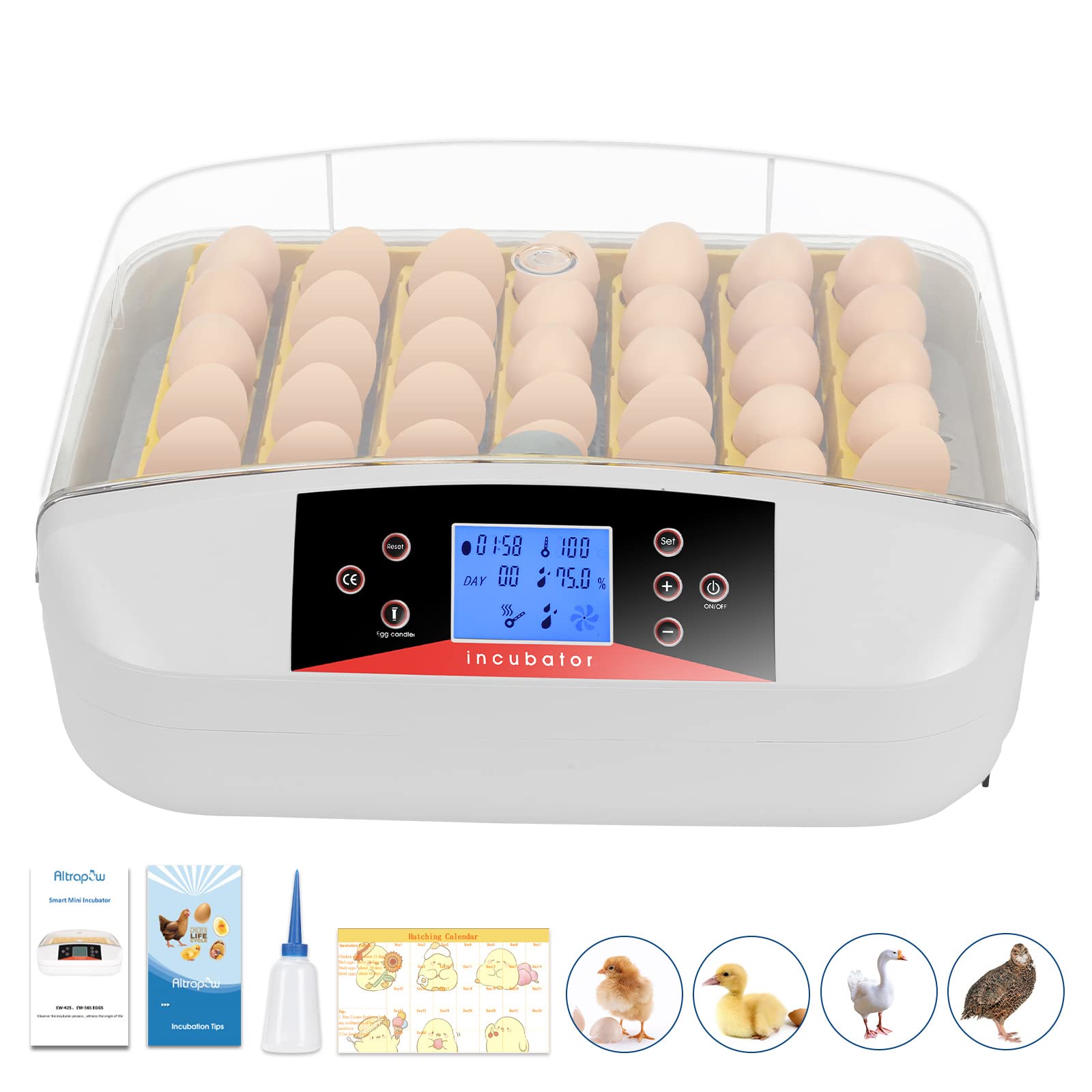 Photo 1 of 56 Eggs Incubator with Automatic Egg Turning and Automatic Humidity Control, Incubators for Hatching Eggs Chicken, Duck, Goose and Quail Eggs Incubator with ? Display With Light