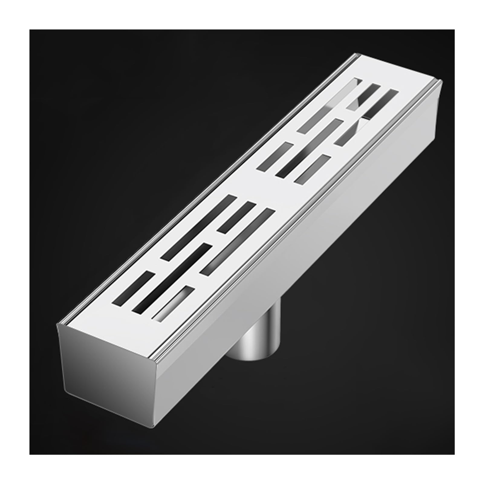GLDYTVF Slim Metal Garden Drainage Channel with Grate Ideal for Outdoor & Indoor Use: Patio Garden Driveway Sidewalk Floor Drain (25x10x4CM)