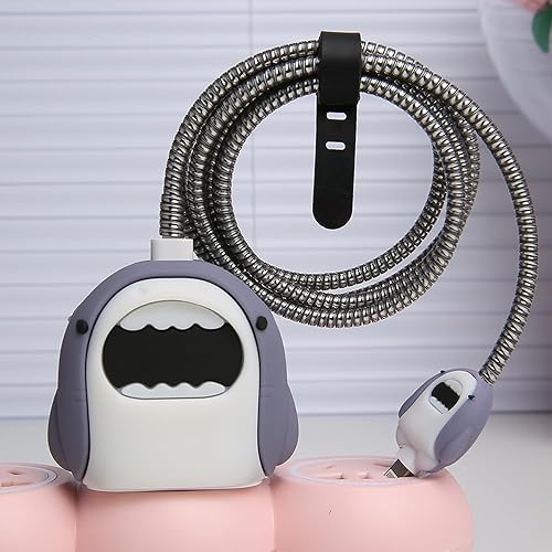 Miniatura 16 de Funda de cargador compatible con iPhone 20 W, adaptador de corriente USB-C, cargador 3D, diseño de dibujos animados, cubierta protectora de cable