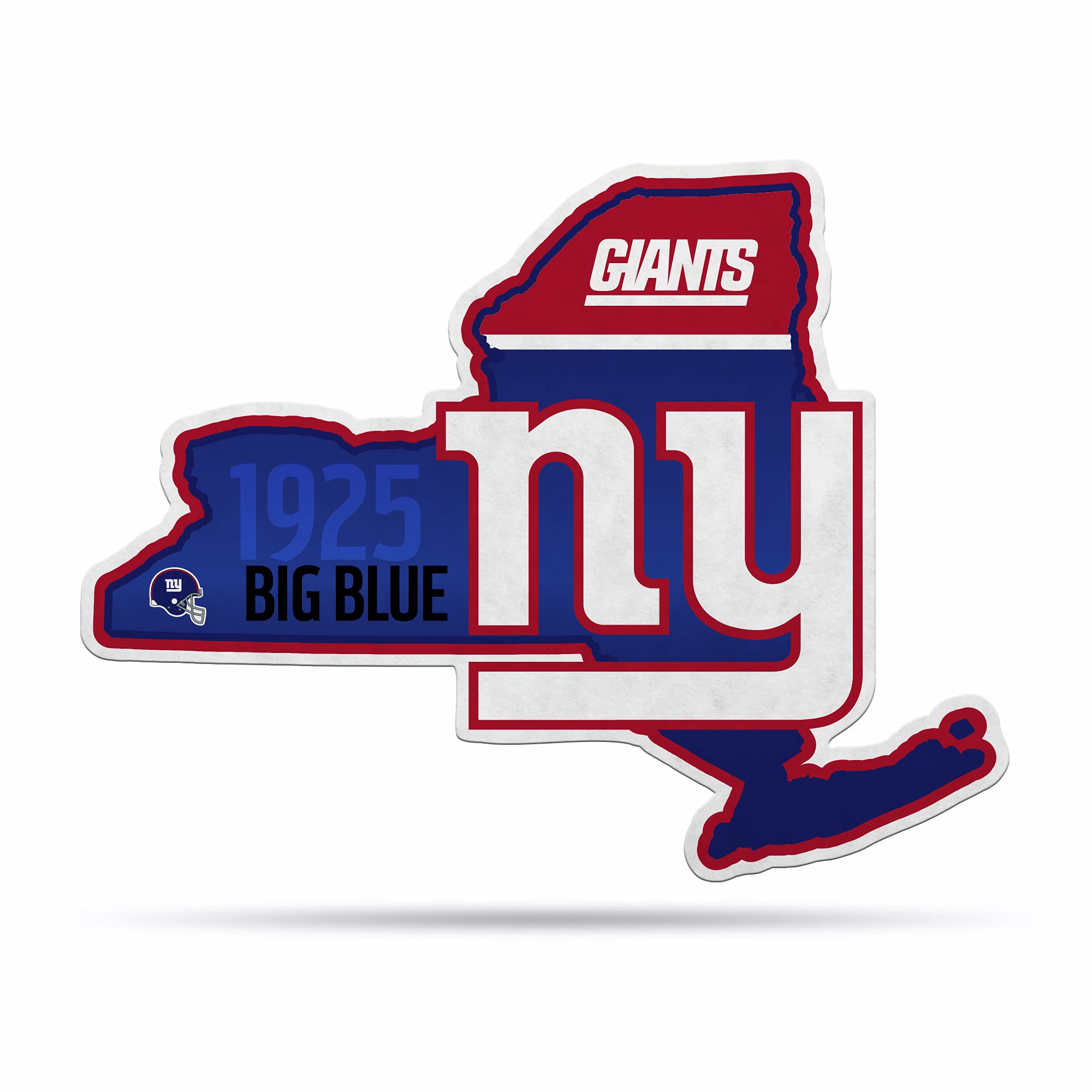 Rico Industries NFL Football State Shape Shape Cut Pennant - Home and Living Room Décor - Soft Felt EZ to Hang