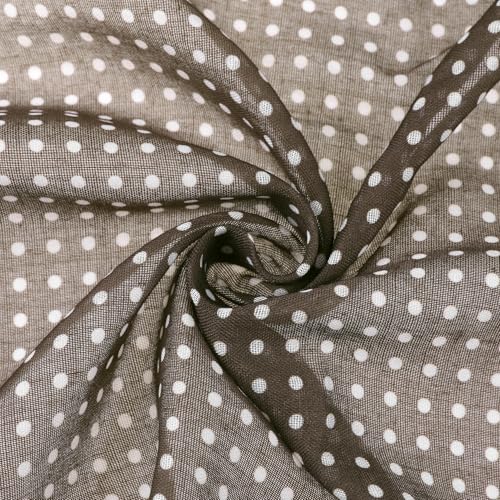 Women Polka Dots Cotton Linen Scarves, Retro Solid Color Plain Square Neckerchief Neck Scarf4