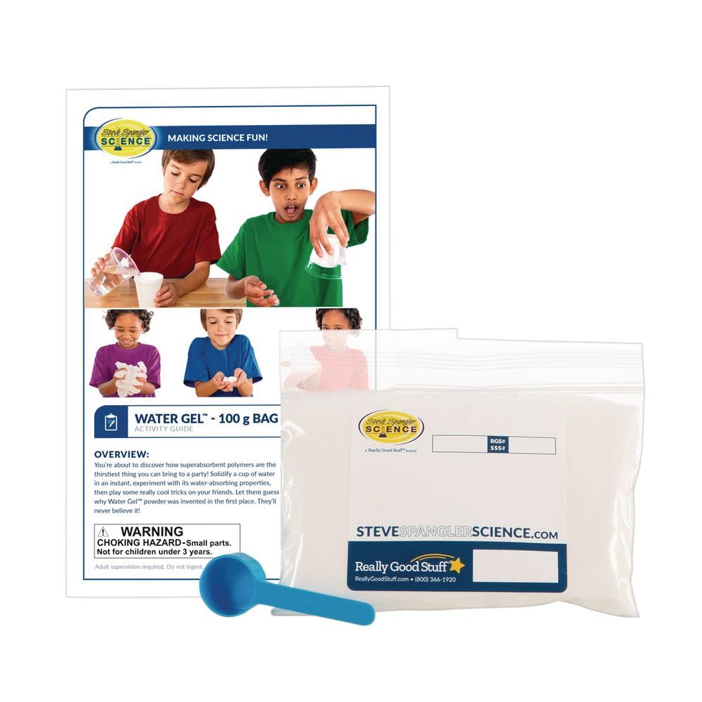 Steve Spangler's Water Gel, 454g (1lb) Jar, Sodium Polyacrylate, Make Water Disappear!