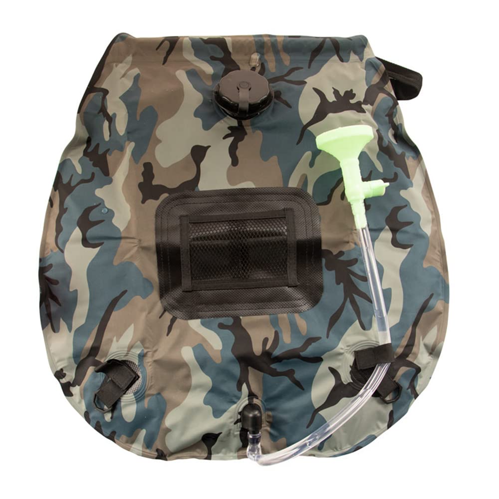 Portable Solar Shower Bag, 5 gallons/20L Solar Heating Premium Camping Shower Bag Hot Water with Removable Hose for Camping Beach Traveling Hiking
