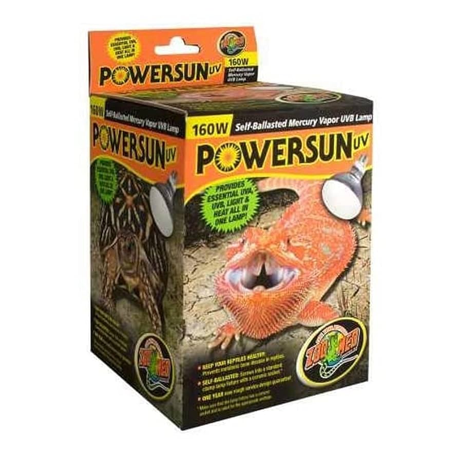 UVランプ Powersun UV 160W Amazon.com : Zoo Med PowerSun UV Bulb 160 Watt : Pet Habitat