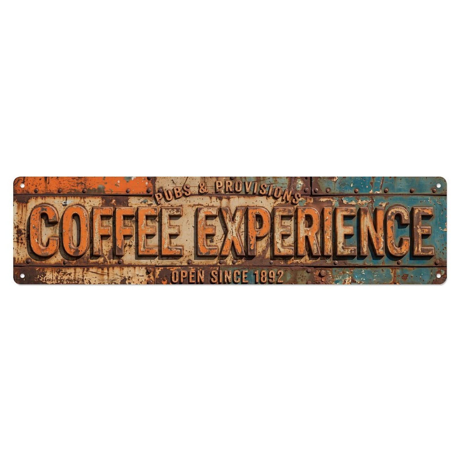 Coffee Experience Vintage Metal Tin Sign