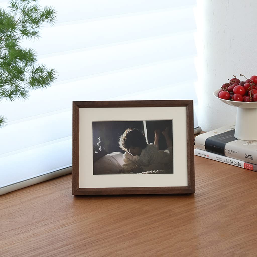 Czarny Walnut Wood Osiem-calowy Prostokątny Drewno Litego Drewno Proste Ramka na zdjęcia Ramka na zdjęcia Ramka na zdjęcia Piękny