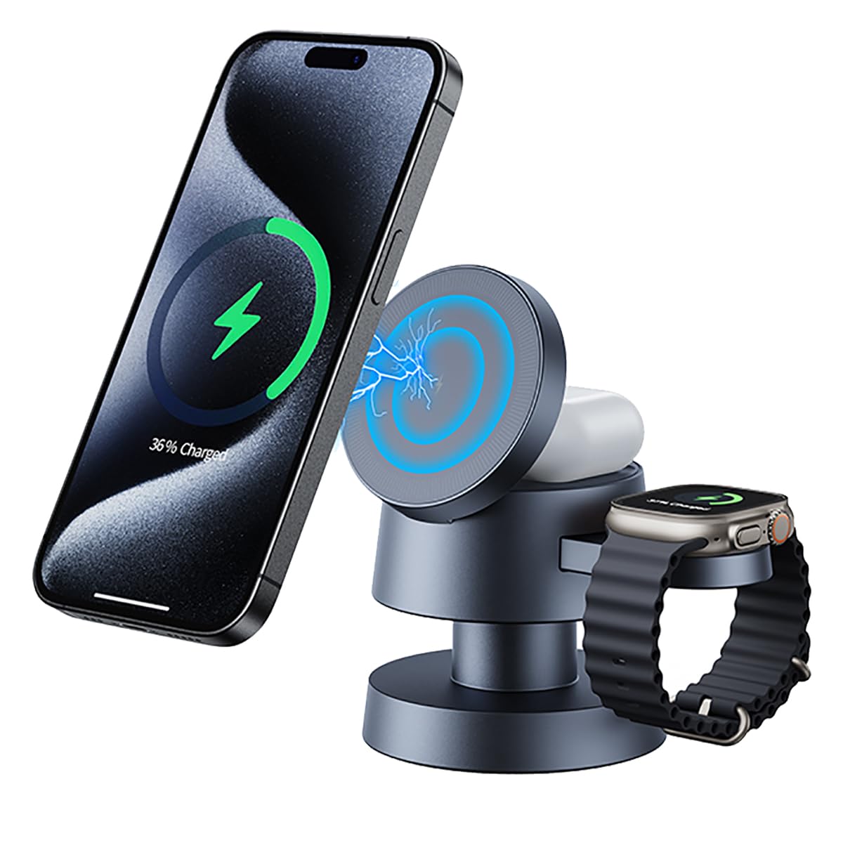 Apple3点セット Amazon.co.jp: ワイヤレス充電器 4in1 magsafe充電器 iPhone/iWatch