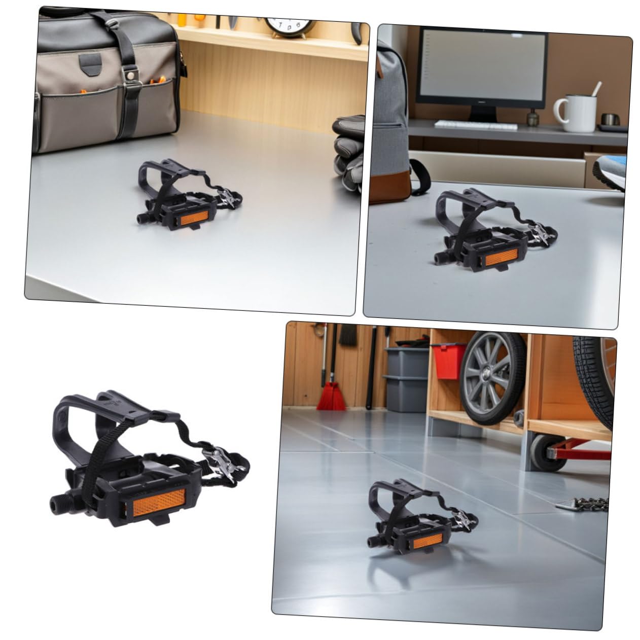 SUPVOX 2pares Correas para Pedales De Bicicleta Punteras Correas Reutilizables Cierre De Gancho y Bucle para Ciclismo Al Aire y Entrenamiento Gimnasio
