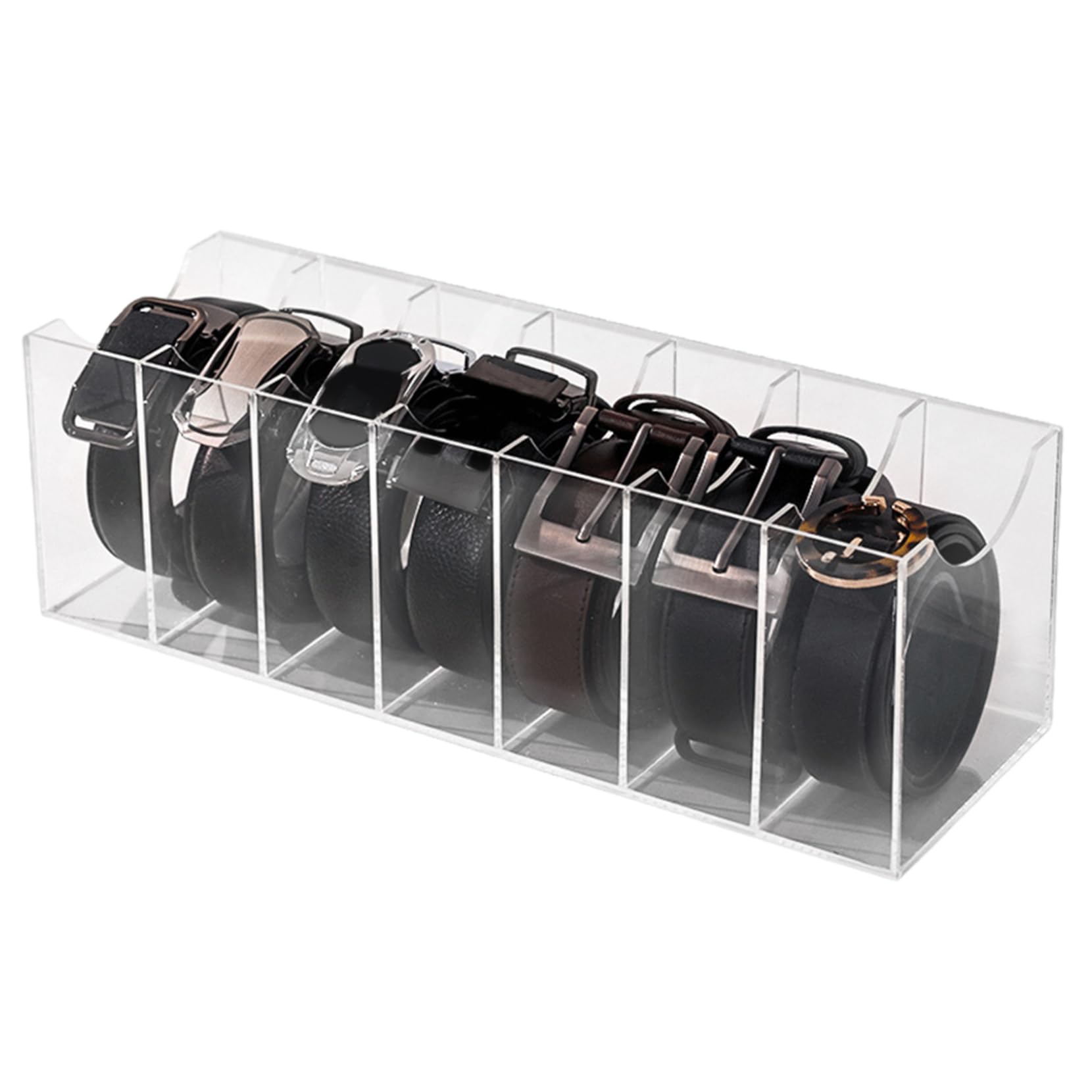 Organisateur de ceinture acrylique 7 compartiments pour rangement bijoux bagues