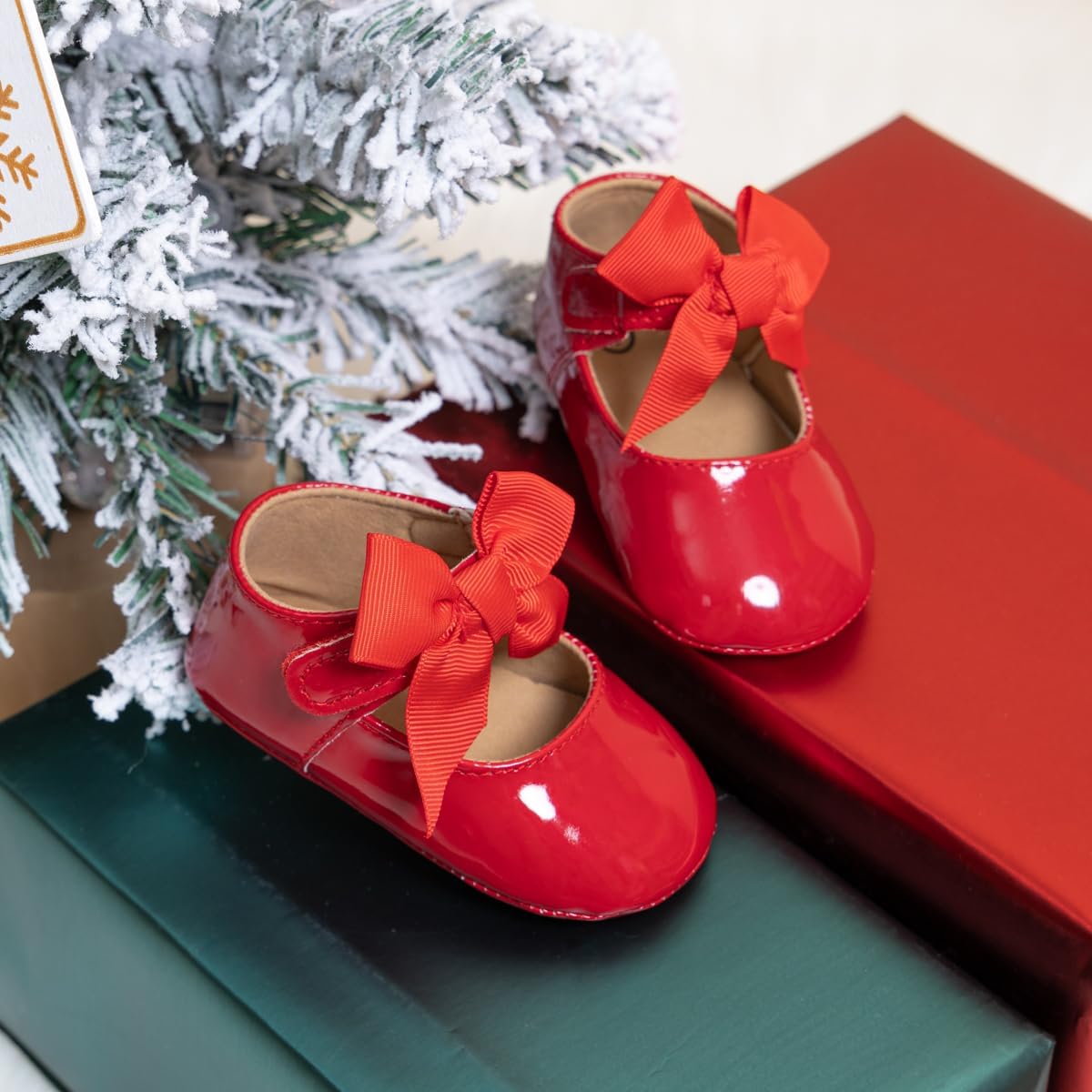 Miamooi Infant Baby Girls Wedding Dress Shoes Bow Ballet Princess Mary Jane Flats Toddler First Walkers Sneaker Newborn Crib Baptism Shoes - Image 4