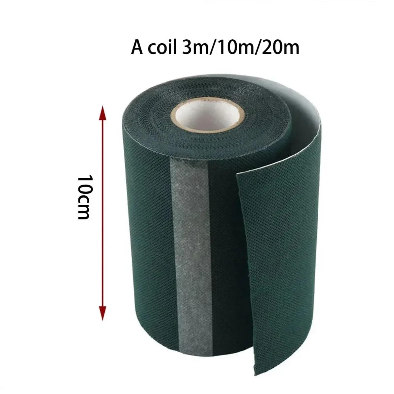 Nastro per giunti in erba sintetica Nastro adesivo for prato verde, tessuto for incollaggio di sintetico artificiale, senza colla, for giardino, autoadesivo(Green Single sided,100mmx10m)
