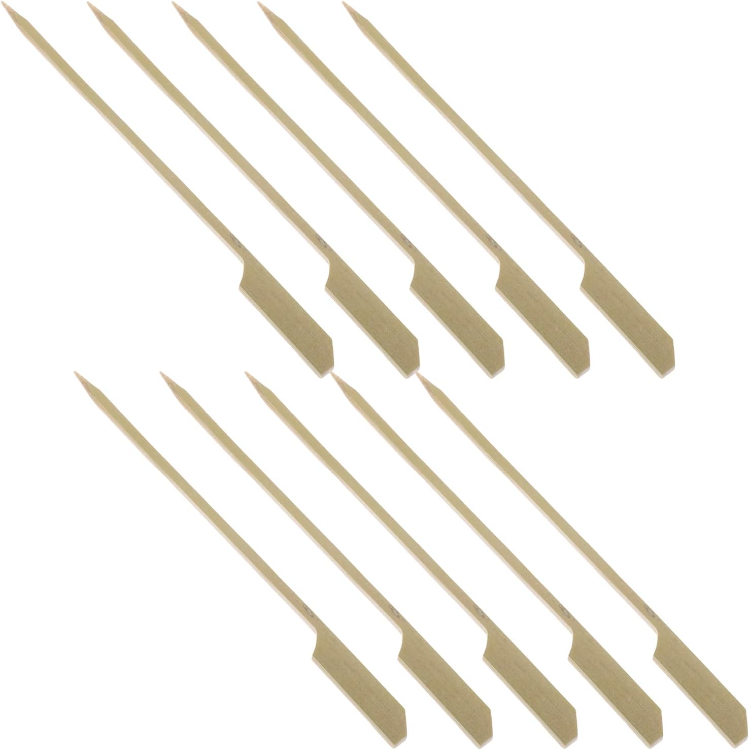 LUOZZY 400 Pieces Square Bamboo Skewers 15cm Long Handle Appetizer Picks Grilling Barbecue Sticks Versatile Food Toothpicks