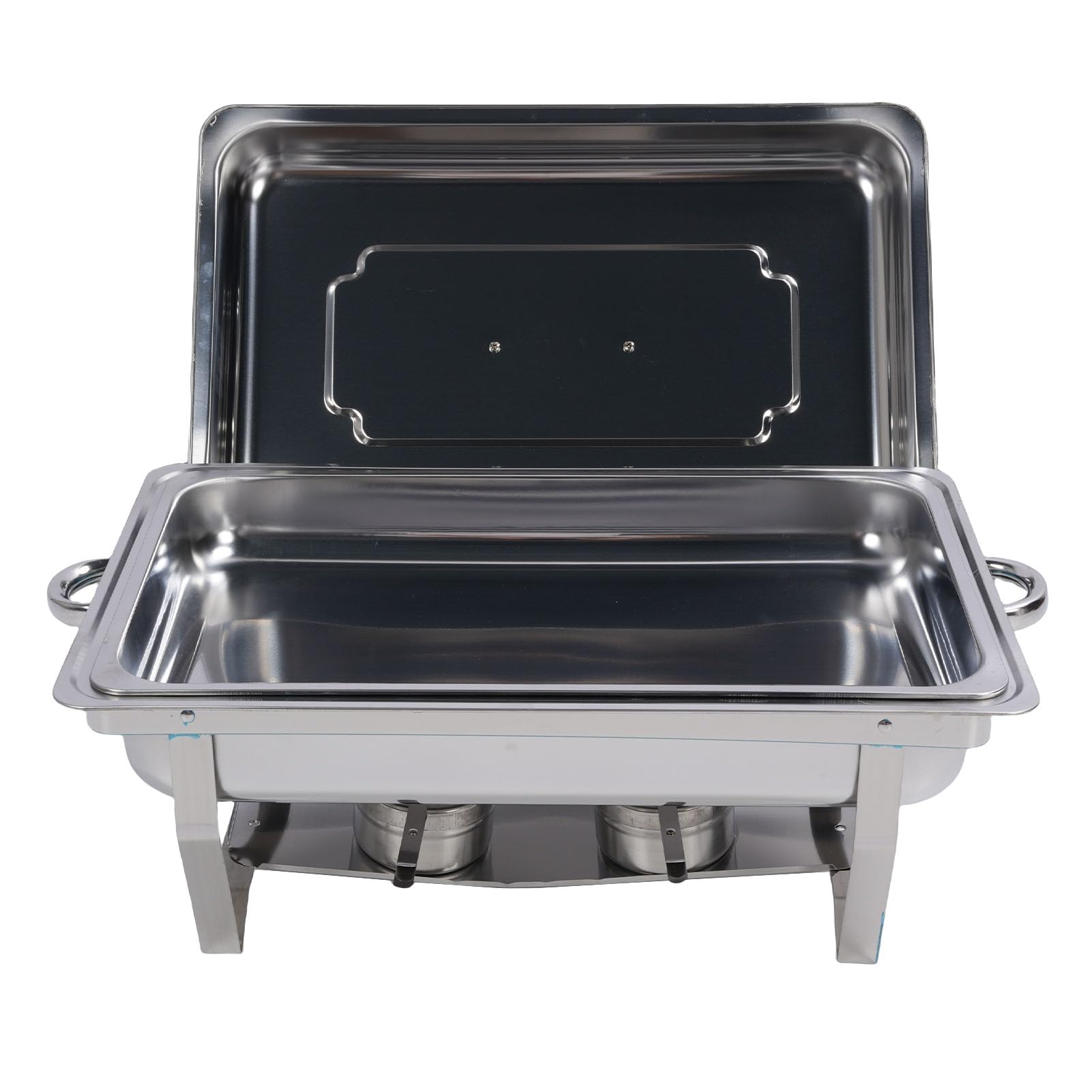 Haofy Set di Piatti a Buffet in Acciaio Inossidabile con Conservazione del Calore Prolungata, Multifunzionale per Eventi, Matrimoni, Catering per Esterni, Picnic, Famiglie, Ristoratori