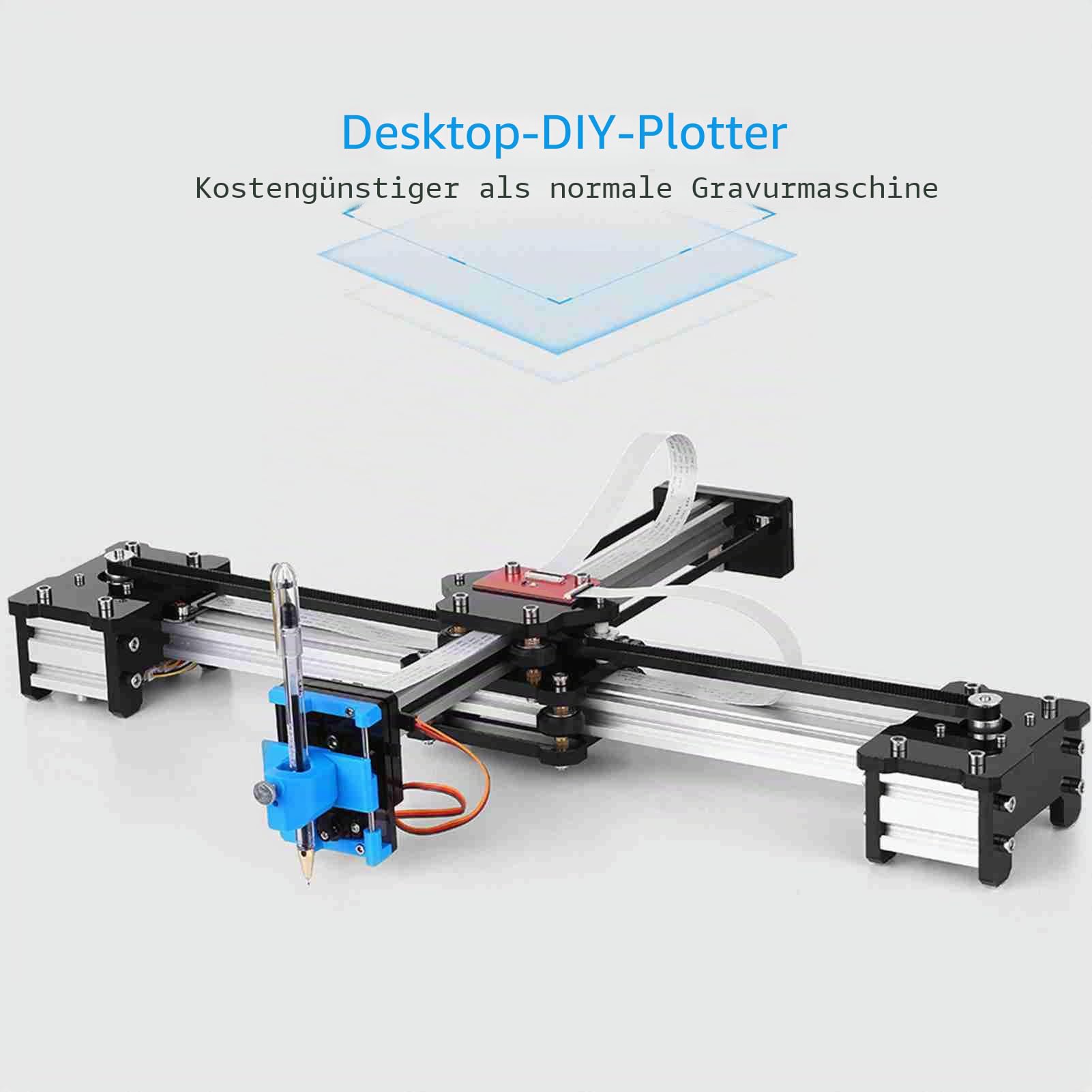 Handschriftmaschine, Stiftplotter, Bürozeichnungsmaschine, Bastelplotter, Zeichenroboter-Set mit großem Zeichenraum für Zeichenliebhaber