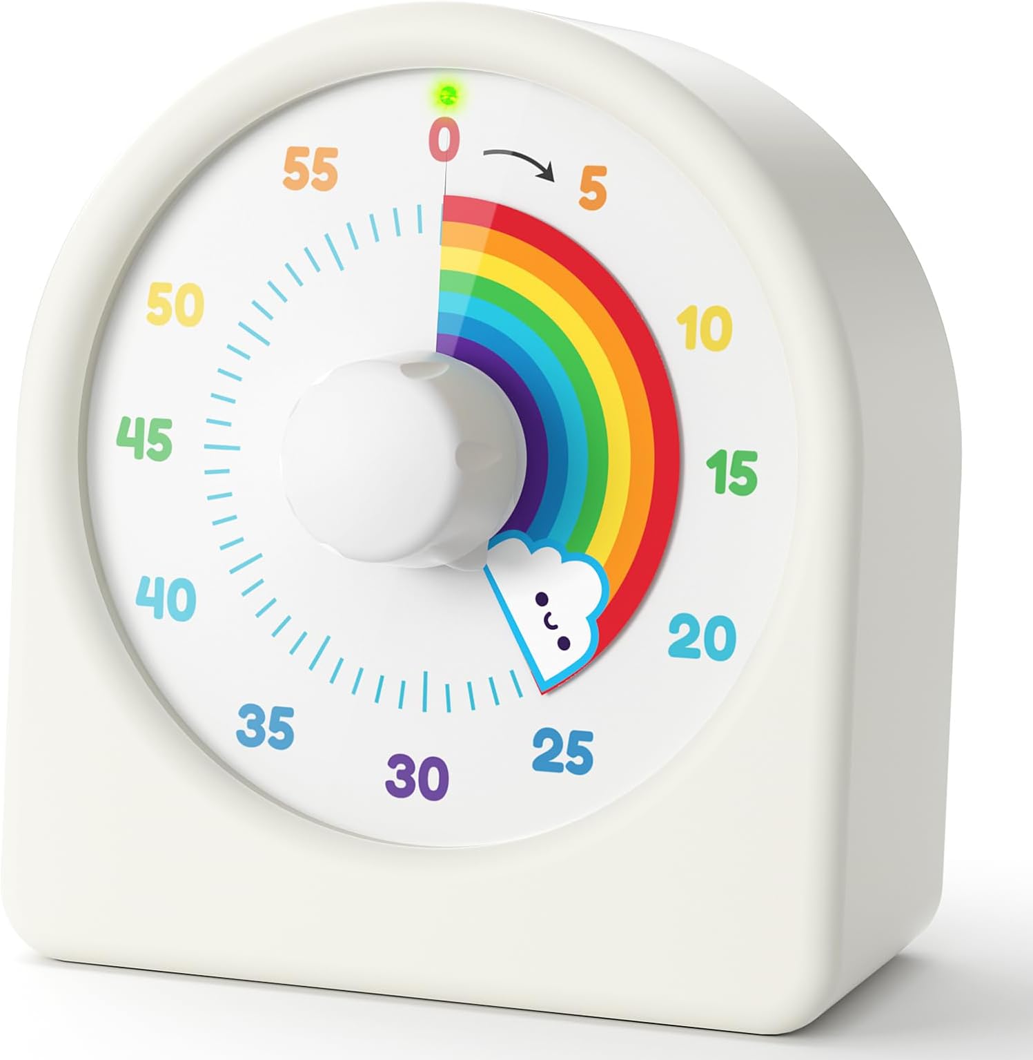 Visual Timer for Kids, Rechargeable Visual Pomodoro Countdown Kids Timer Clock 'Rainbow' Design and Magnetic Back, Time Management Tool for Teaching