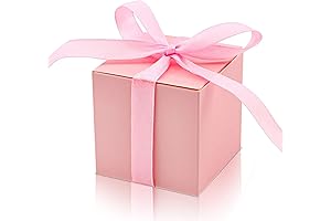KPOSIYA Pink Gift Boxes with Ribbons for Wedding Baby Shower