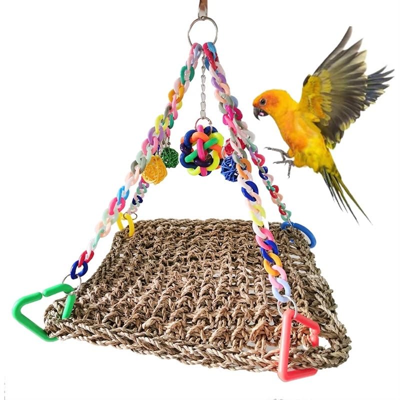 Juguetes for pájaros for periquitos, Juguetes for periquitos, Juguetes interactivos for pájaros for un Tiempo de Juego entretenido, Accesorios for jaulas de pájaros(C)