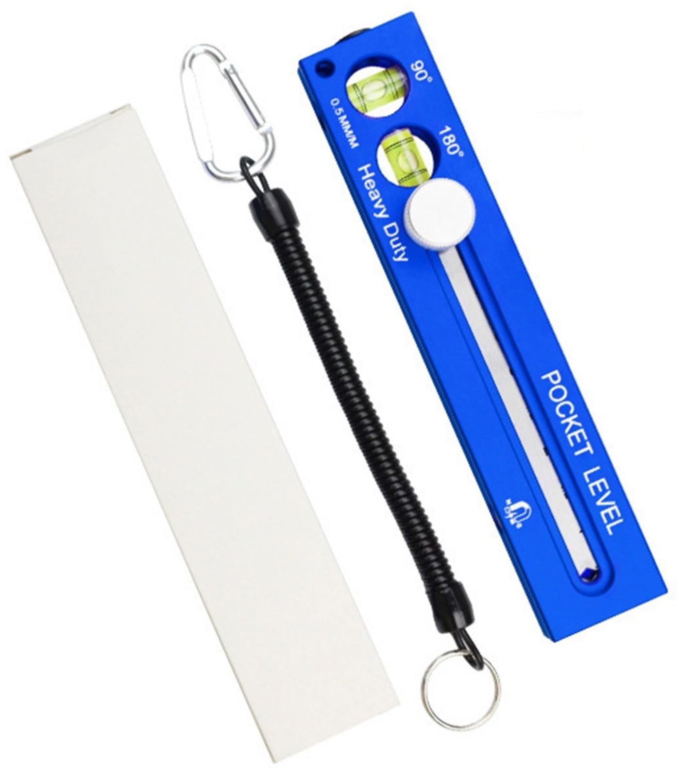 Adjustable Woodworking Leveling Marking Ruler, Multifunctional Marking Level Ruler,4-Inch Multi-Angle with 90° & 180° Spirit Levels,for Woodworking,Carpentry & DIY(Blue)